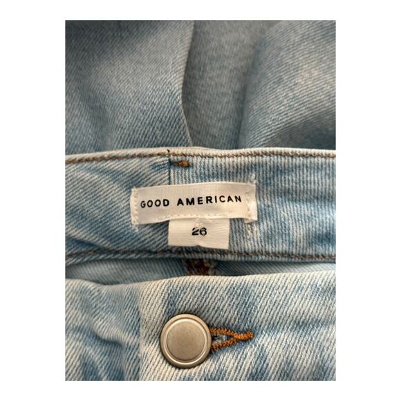 Good American Jeans Good Legs Cigarette Raw Hem size 26 - Picture 3 of 6
